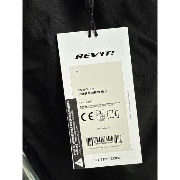 Rev'It Montana H2O Mens Textile Motorcycle Jacket Black Size M New - Picture 3 of 6